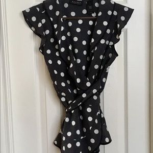 Polka dot cute tie top